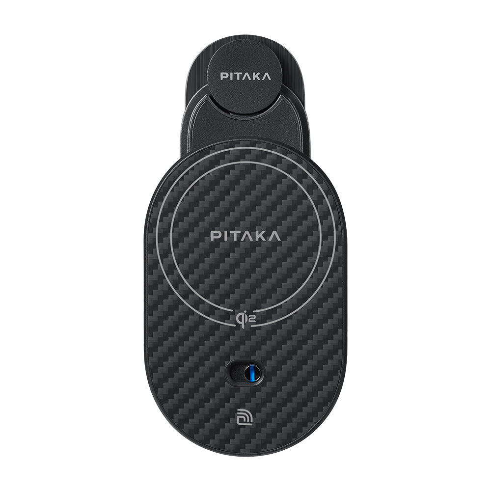 Pitaka MagEZ Pro 2 M-safe Şarj Özellikli Qi2 Aramid Fiber Araç Telefon Tutucu Pitaka MagEZ Pro 2 M-safe Şarj Özellikli Qi2 Aramid Fiber Araç Telefon Tutucu